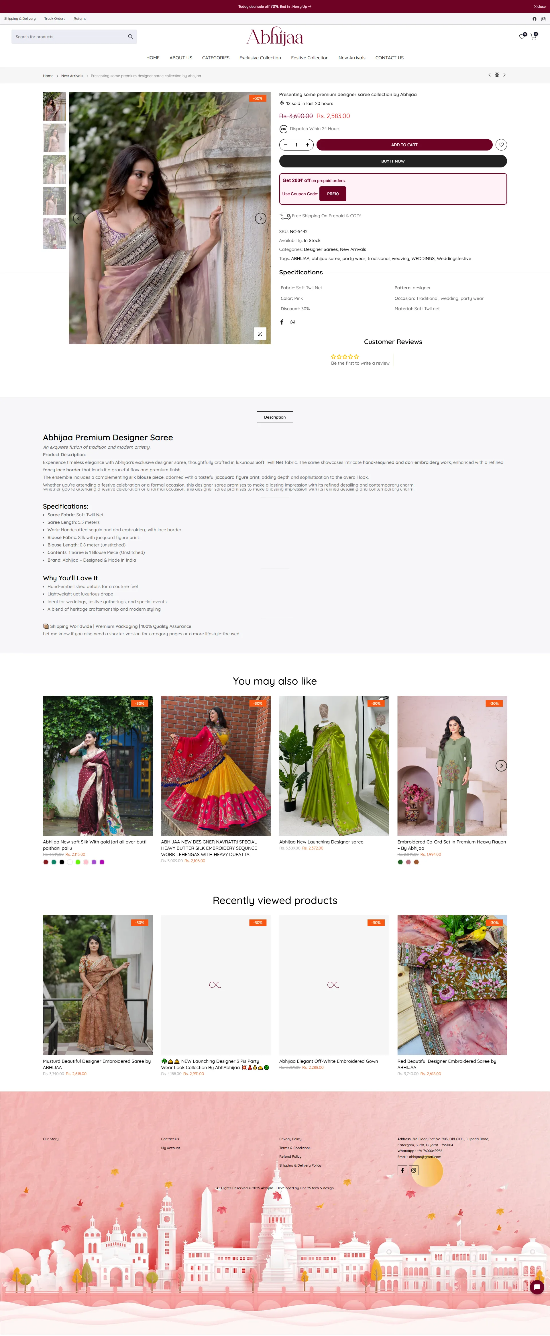 Abhijaa – Shopify Website Development 5