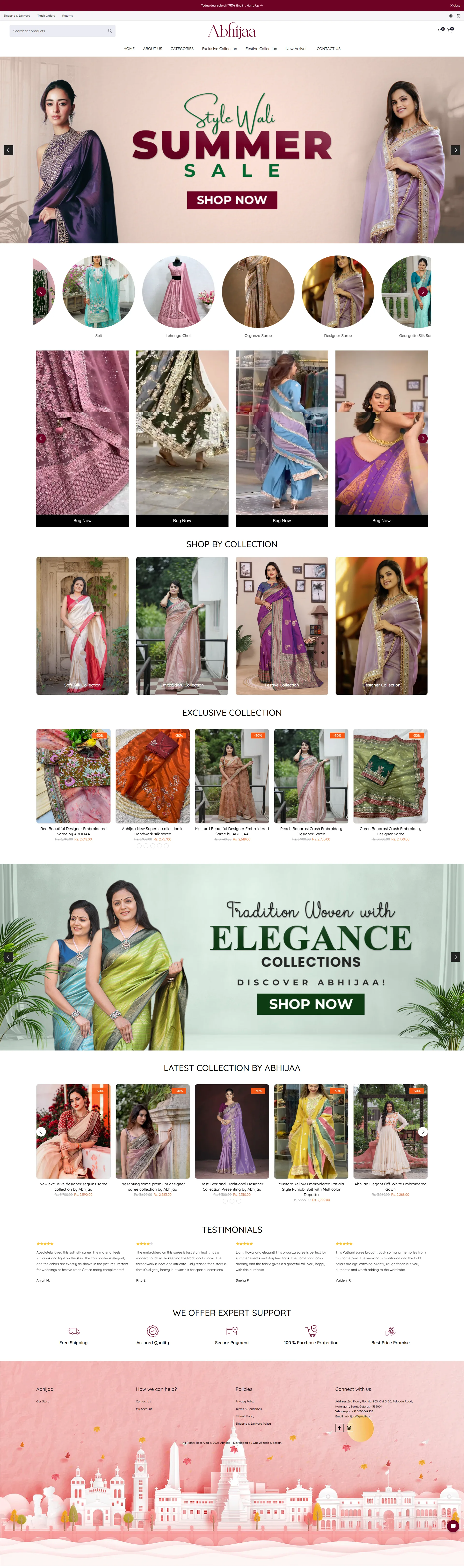 Abhijaa – Shopify Website Development 4