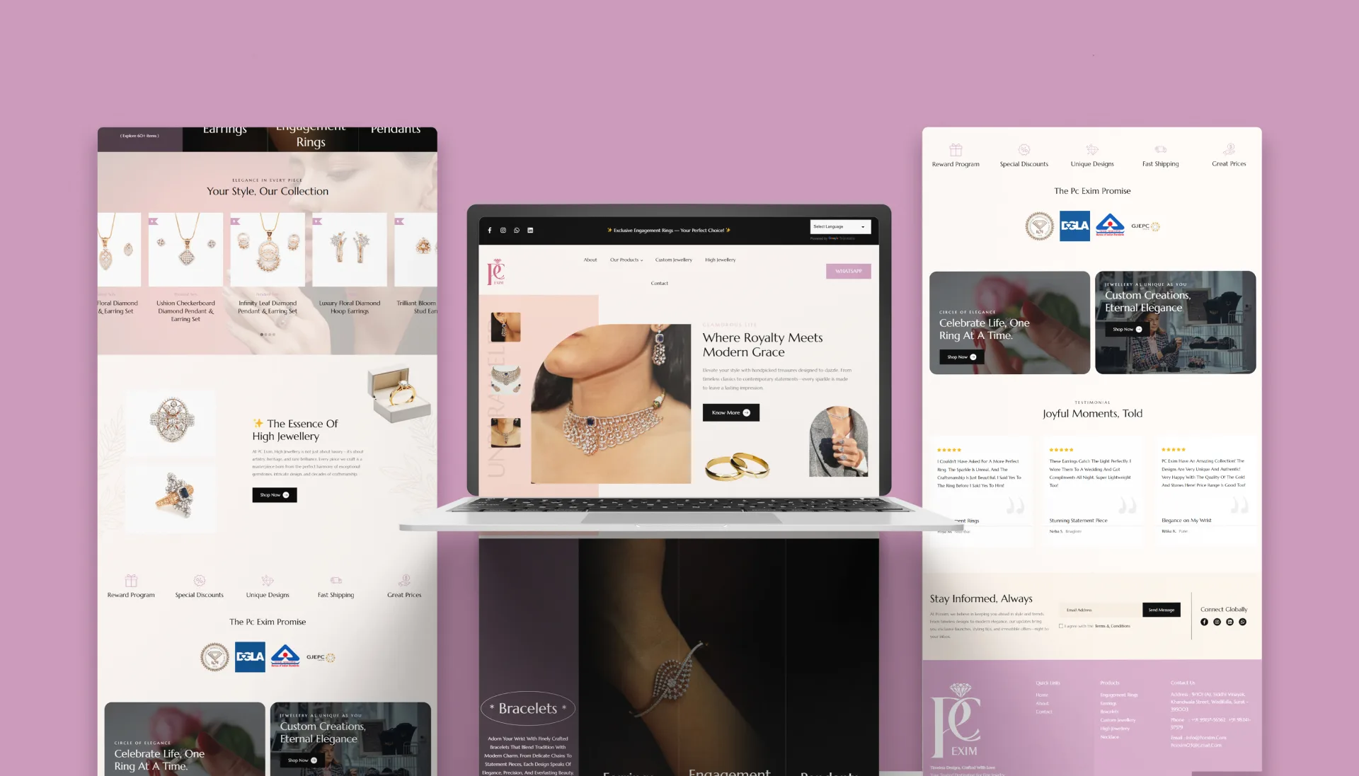 PC EXIM Jewellery – Complete Branding & Digital Presence 4