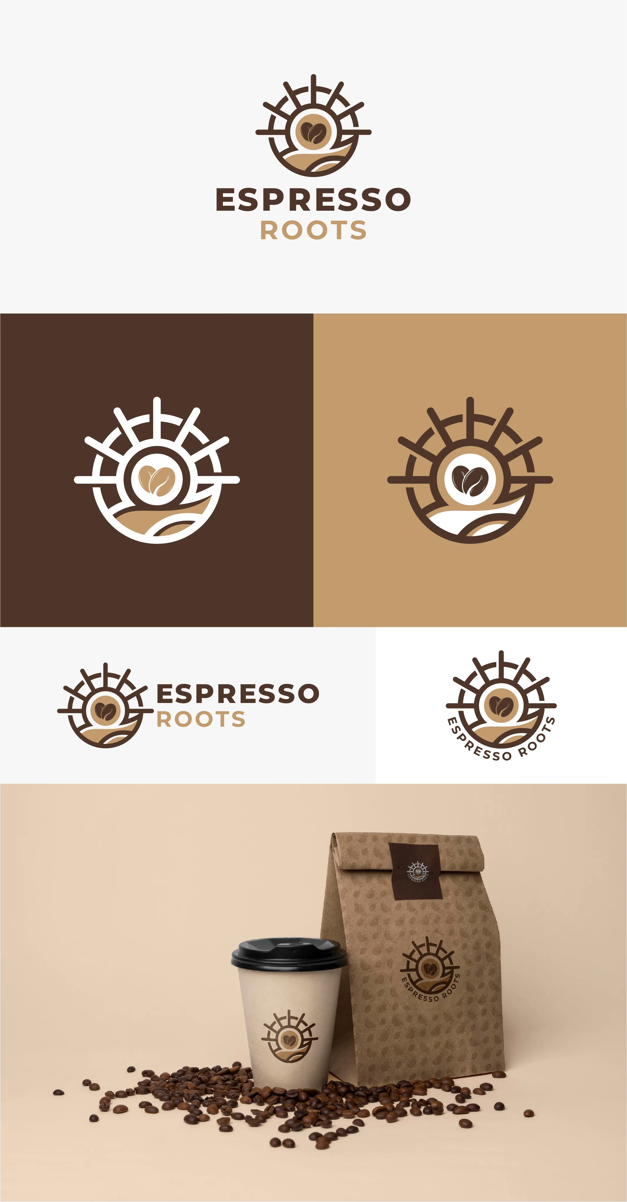 Espresso Roots – Logo Design & Brand Identity 2