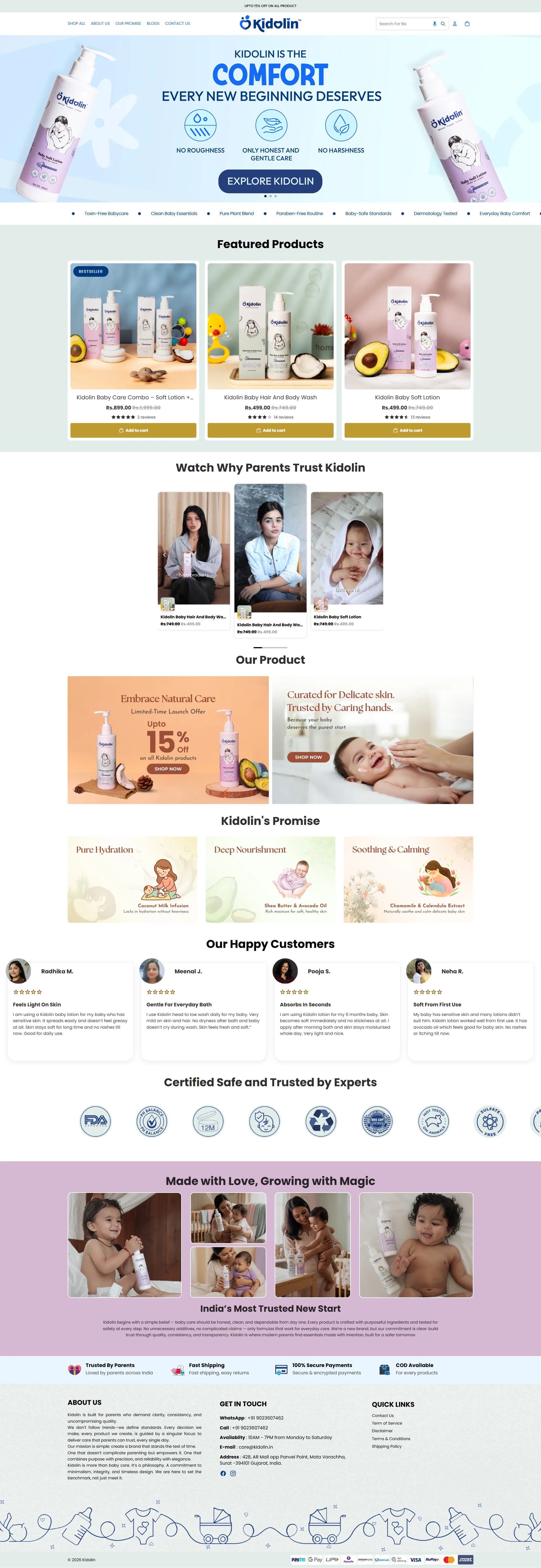 Kidolin – Shopify Website Development 4